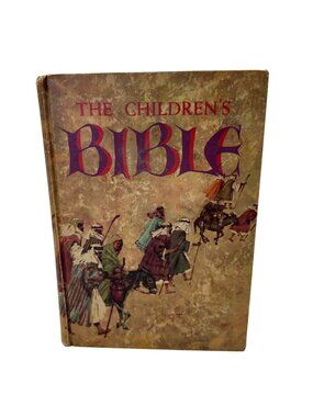 VTG The Childrens Bible Hardcover Golden Press Illustrated Old & New Testaments